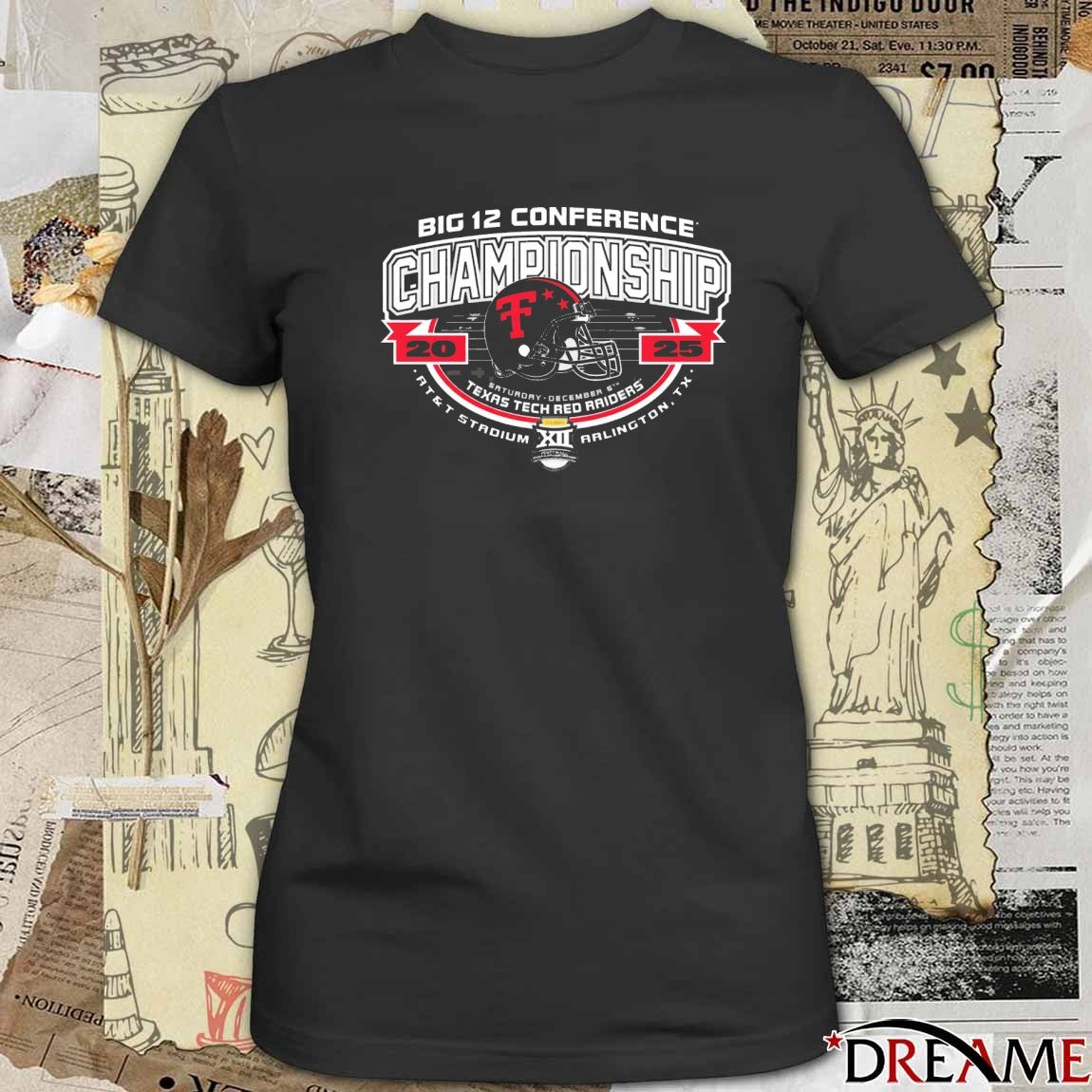 Texas Tech Red Raiders 2025 Big 12 Conference Championship AT&T Stadium Arlington TX December 6th 2025 t-shirt