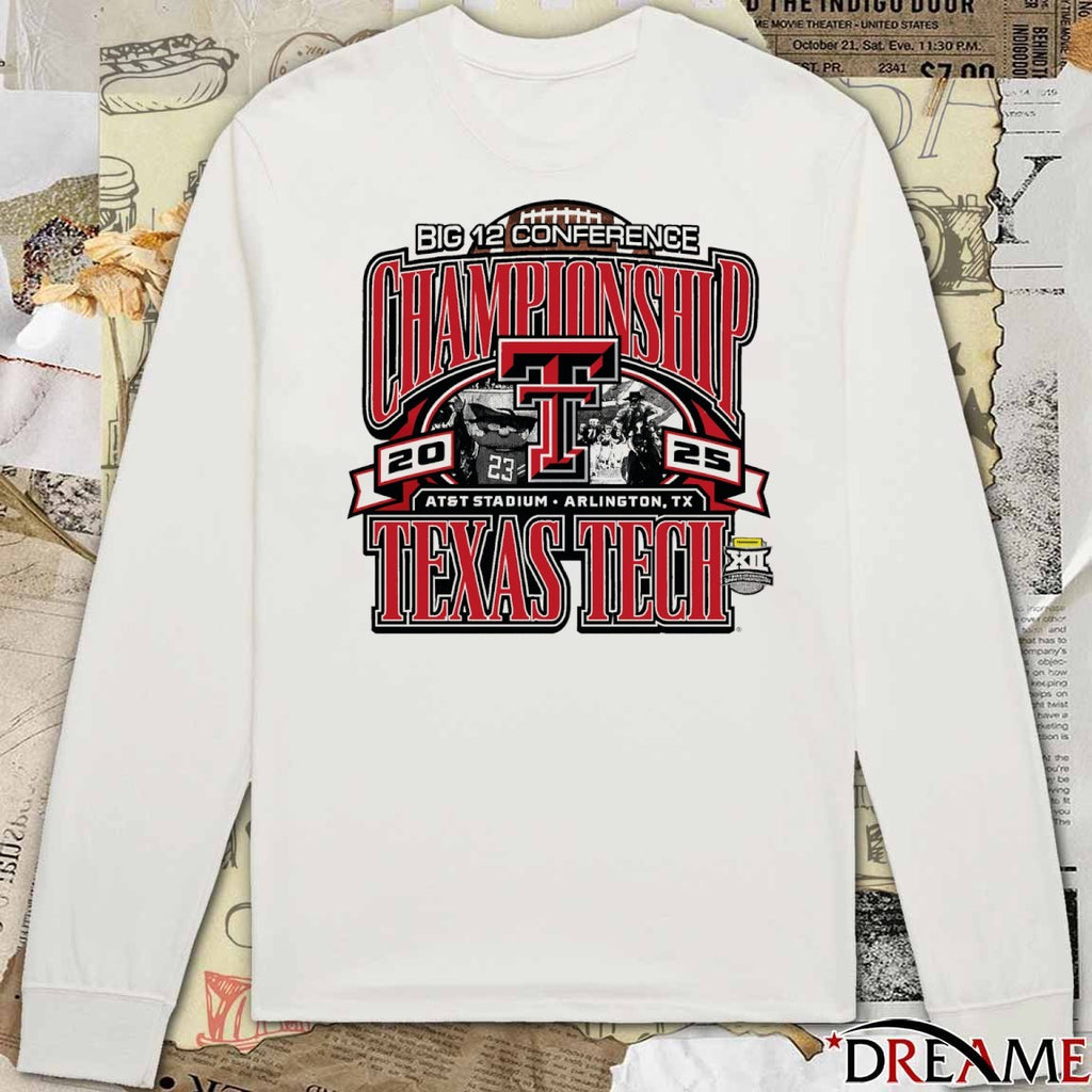 Texas Tech Red Raiders 2025 Big 12 Conference Championship AT&T Stadium Arlington TX Make Noise t-shirt