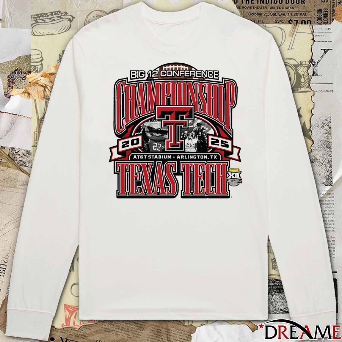 Texas Tech Red Raiders 2025 Big 12 Conference Championship AT&T Stadium Arlington TX Make Noise t-shirt