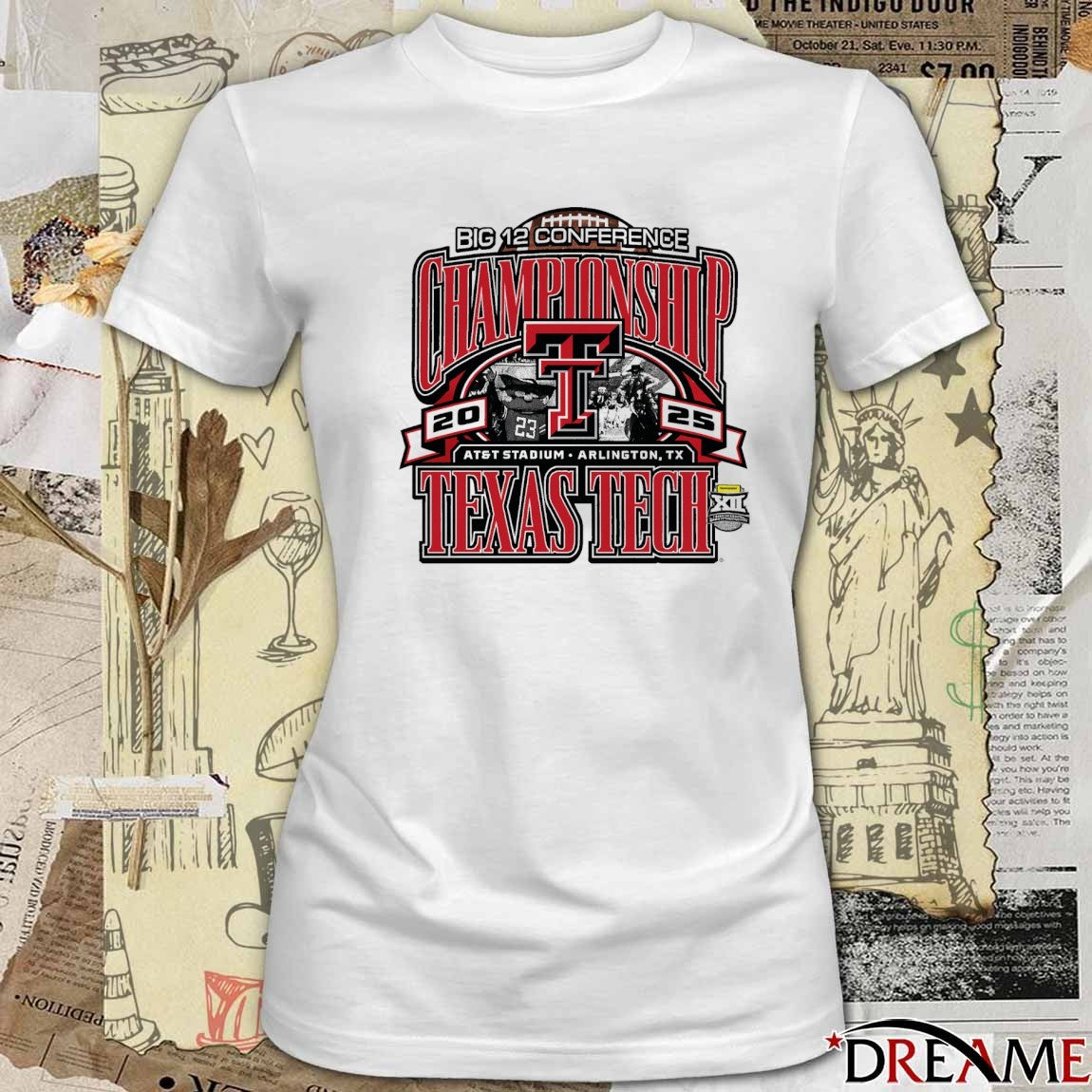 Texas Tech Red Raiders 2025 Big 12 Conference Championship AT&T Stadium Arlington TX Make Noise t-shirt