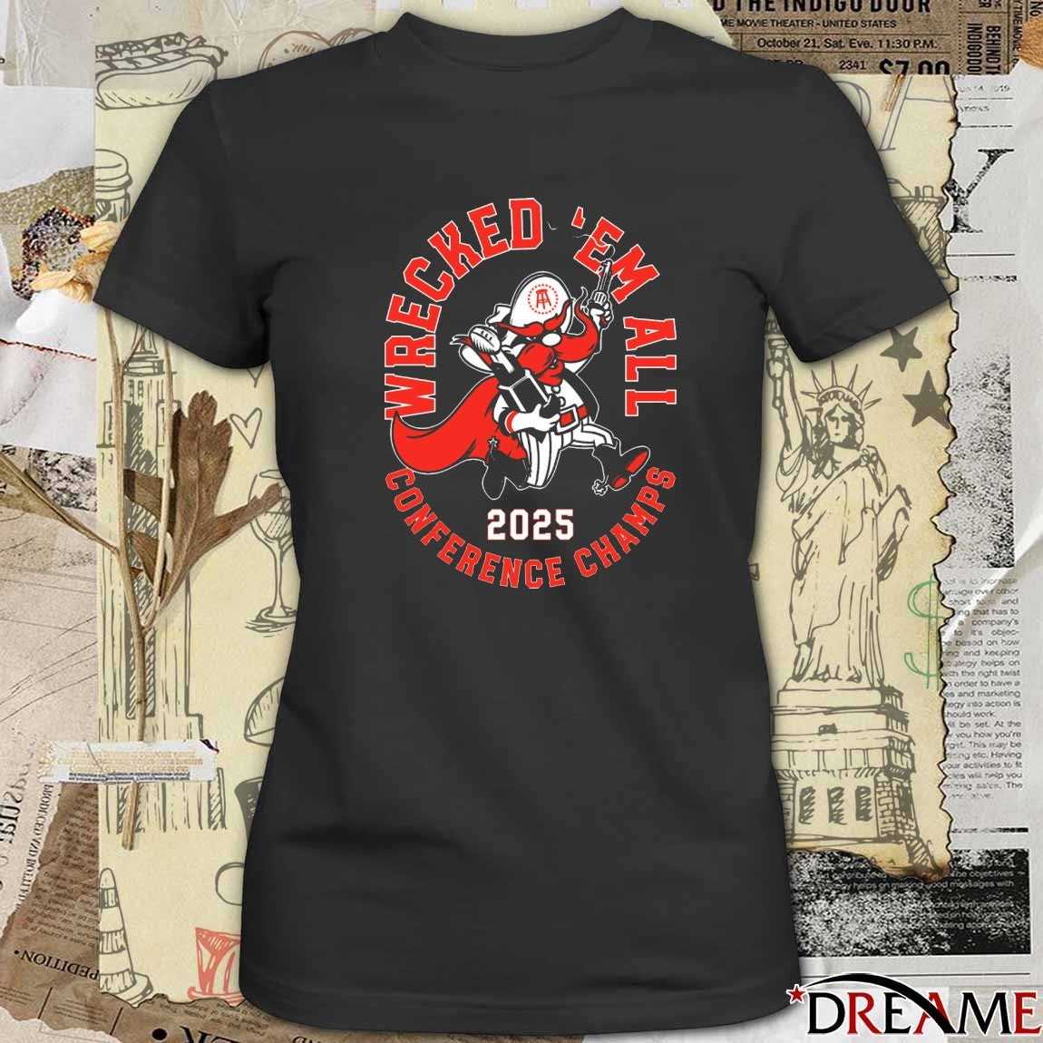 Texas Tech Red Raiders 2025 Wrecked ‘Em All Conference Champs Mascot t-shirt
