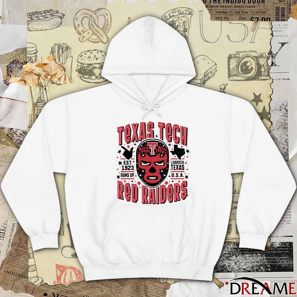 Texas Tech Red Raiders Football Luchador Est 1923 Guns Up Lubbock Texas USA t-shirt