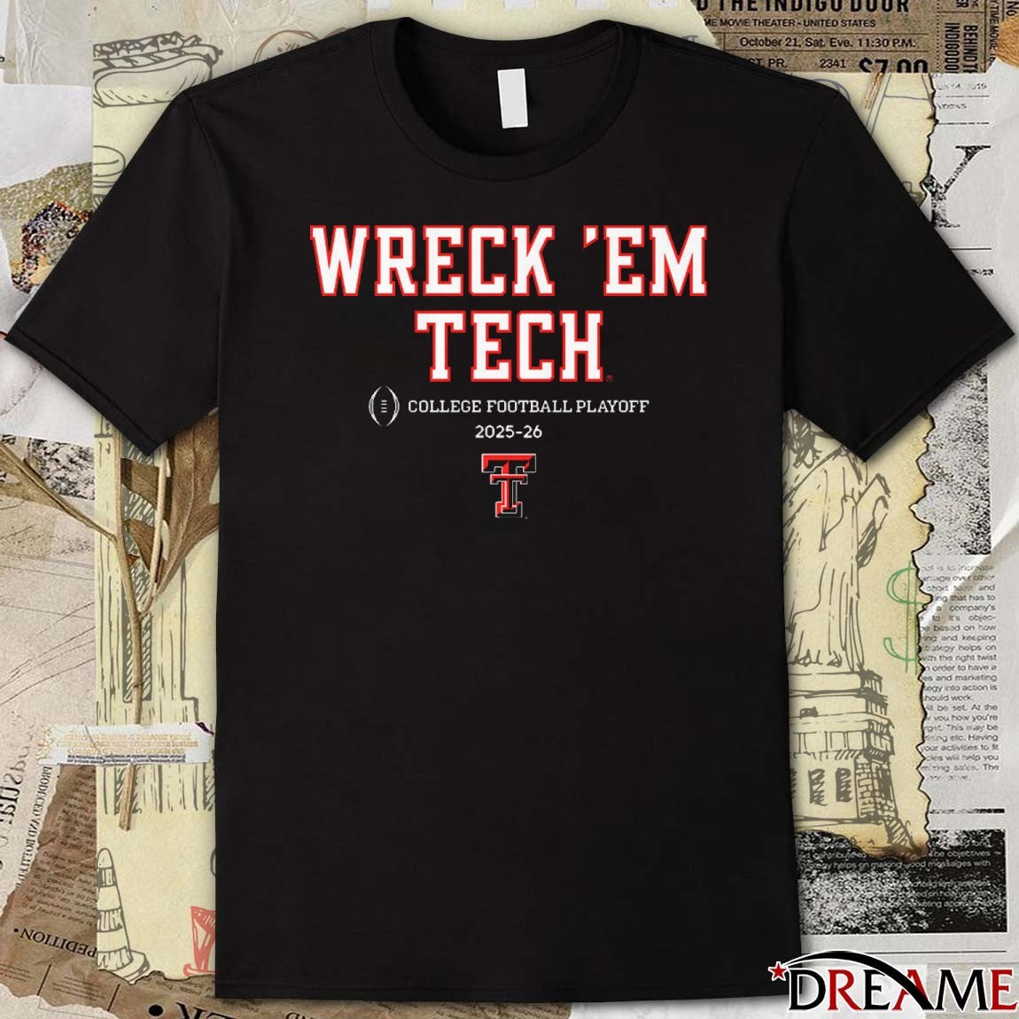Texas Tech Red Raiders Football Wreck ‘Em Tech 2025-26 College Football Playoff Team Slogan t-shirt