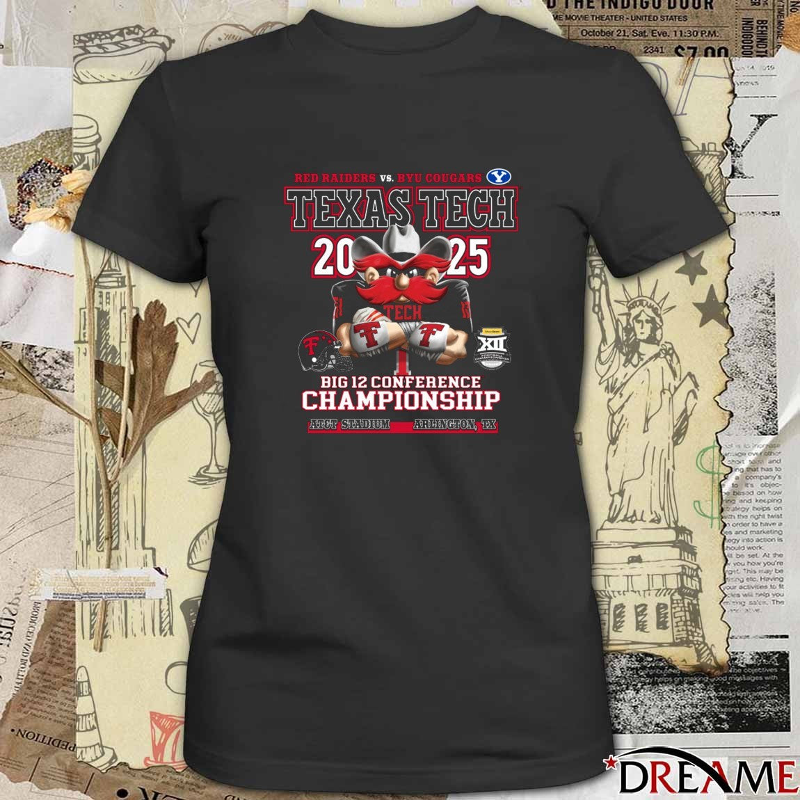 Texas Tech Red Raiders Vs BYU Cougars 2025 Big 12 Championship AT&T Stadium Arlington TX Wreck’em Gameday t-shirt