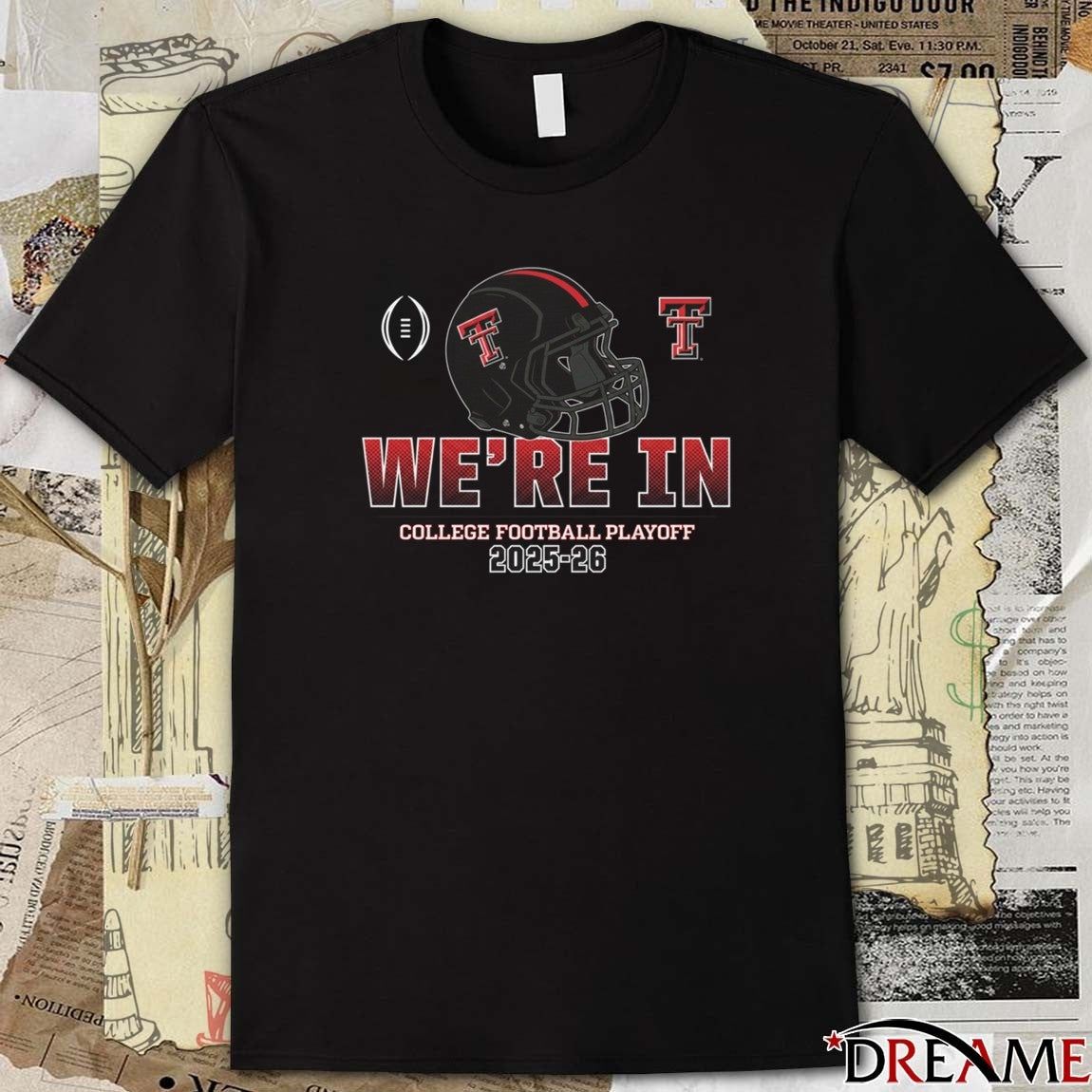 Texas Tech Red Raiders We’re In College Football Playoff 2025-26 Helmet NIL t-shirt