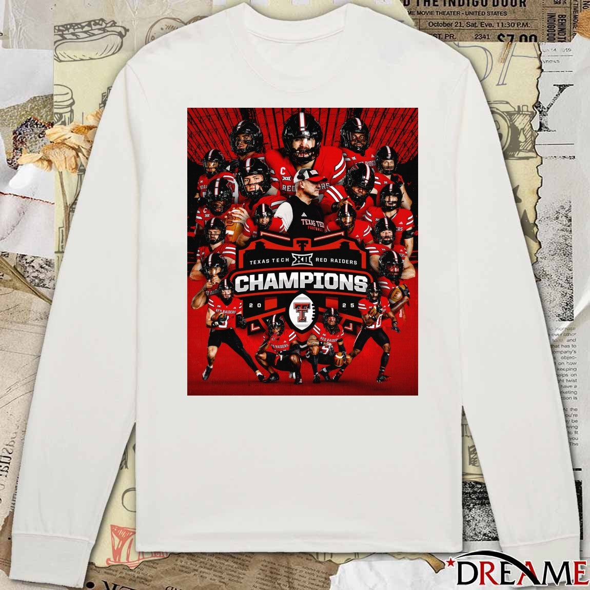 Texas Tech Red Raiders defeated BYU Cougars 2025 Big 12 Championship Poster t-shirt