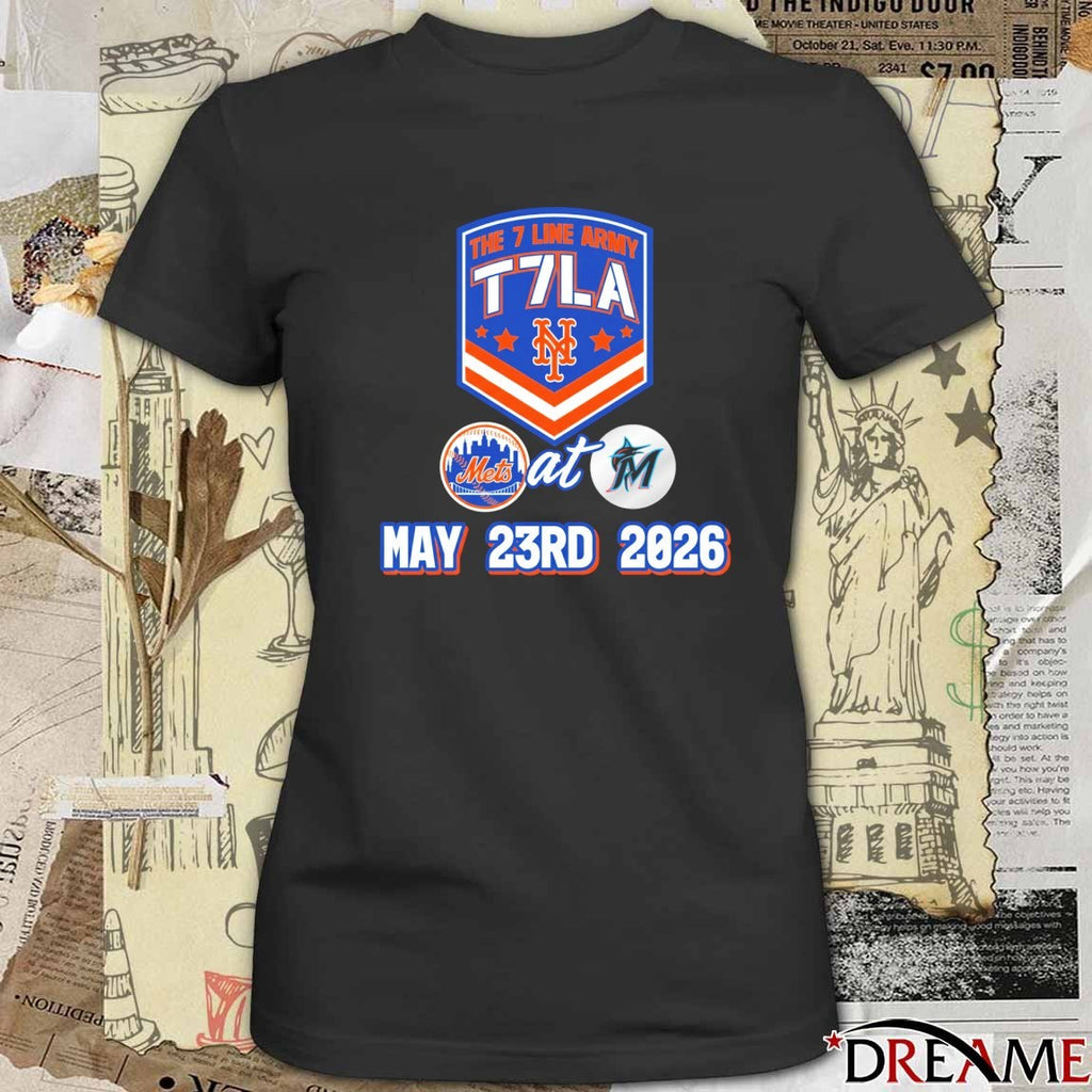 The 7 Line Army T7LA New York Mets At Miami Marlins 2026 t-shirt