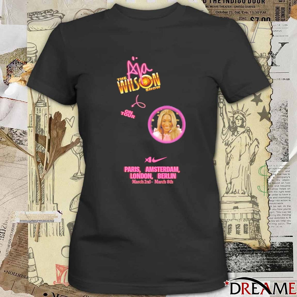 The Aja Wilson Show On Tour Paris Amsterdam London Berlin 2026 t-shirt