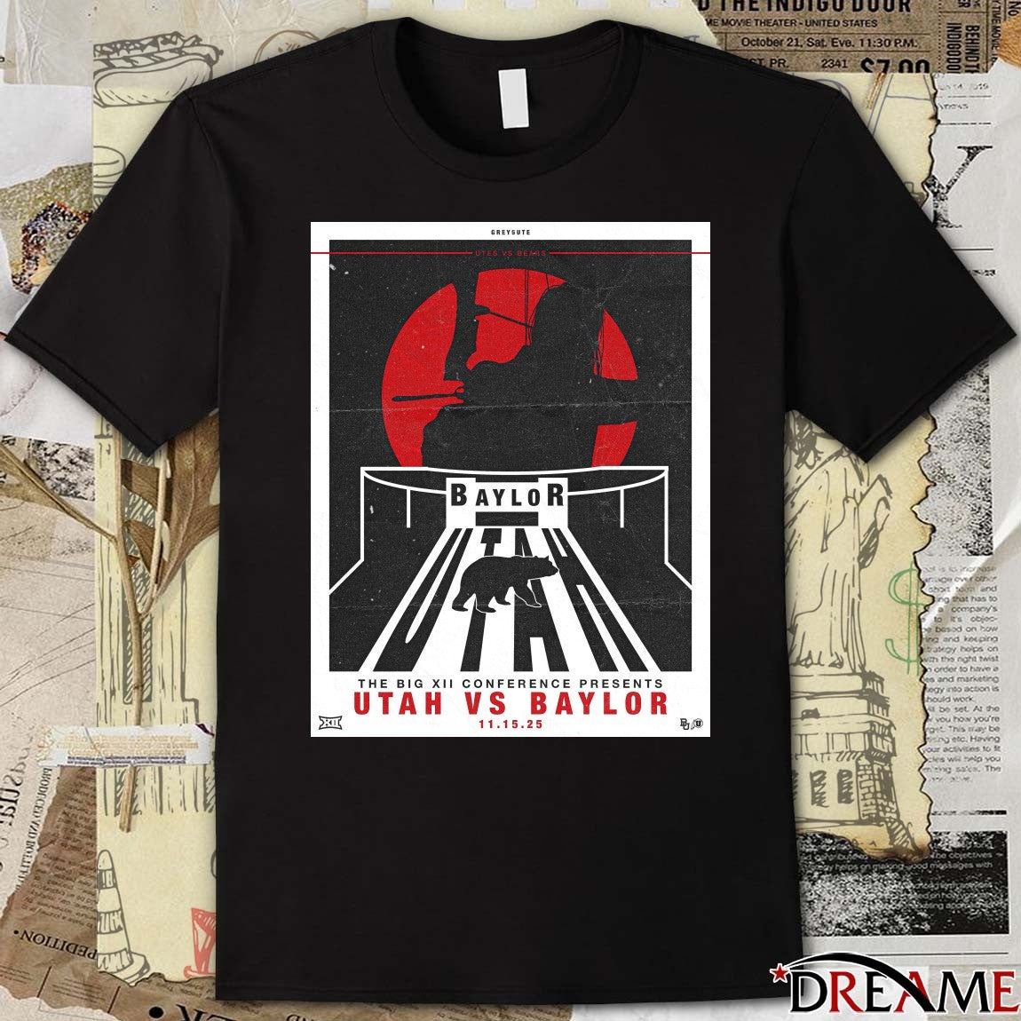 The Big XII Conference Presents Utah Utes Vs Baylor Bears November 15, 2025 Poster t-shirt