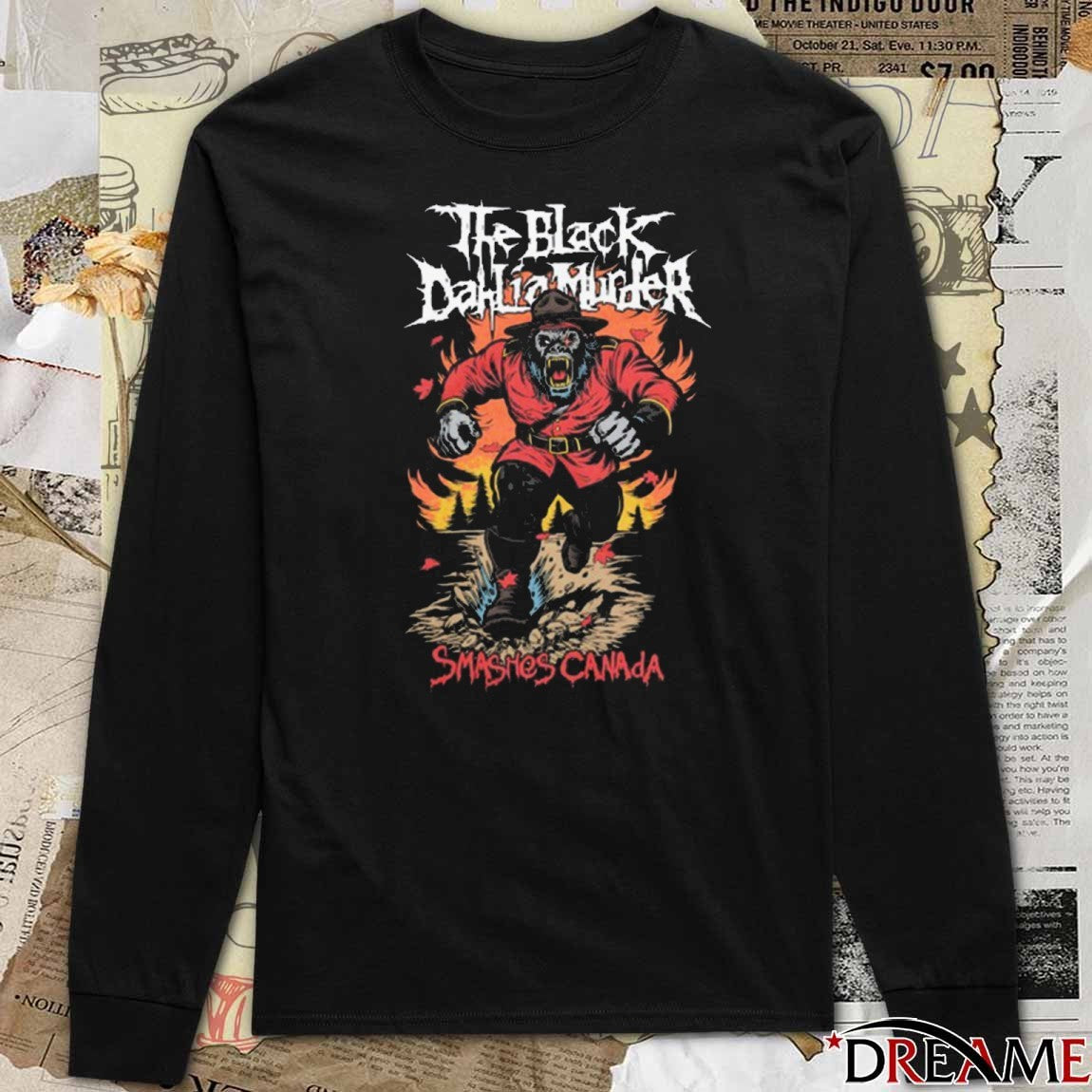 The Black Dahlia Murder Smashes Canada 2025 Painting t-shirt