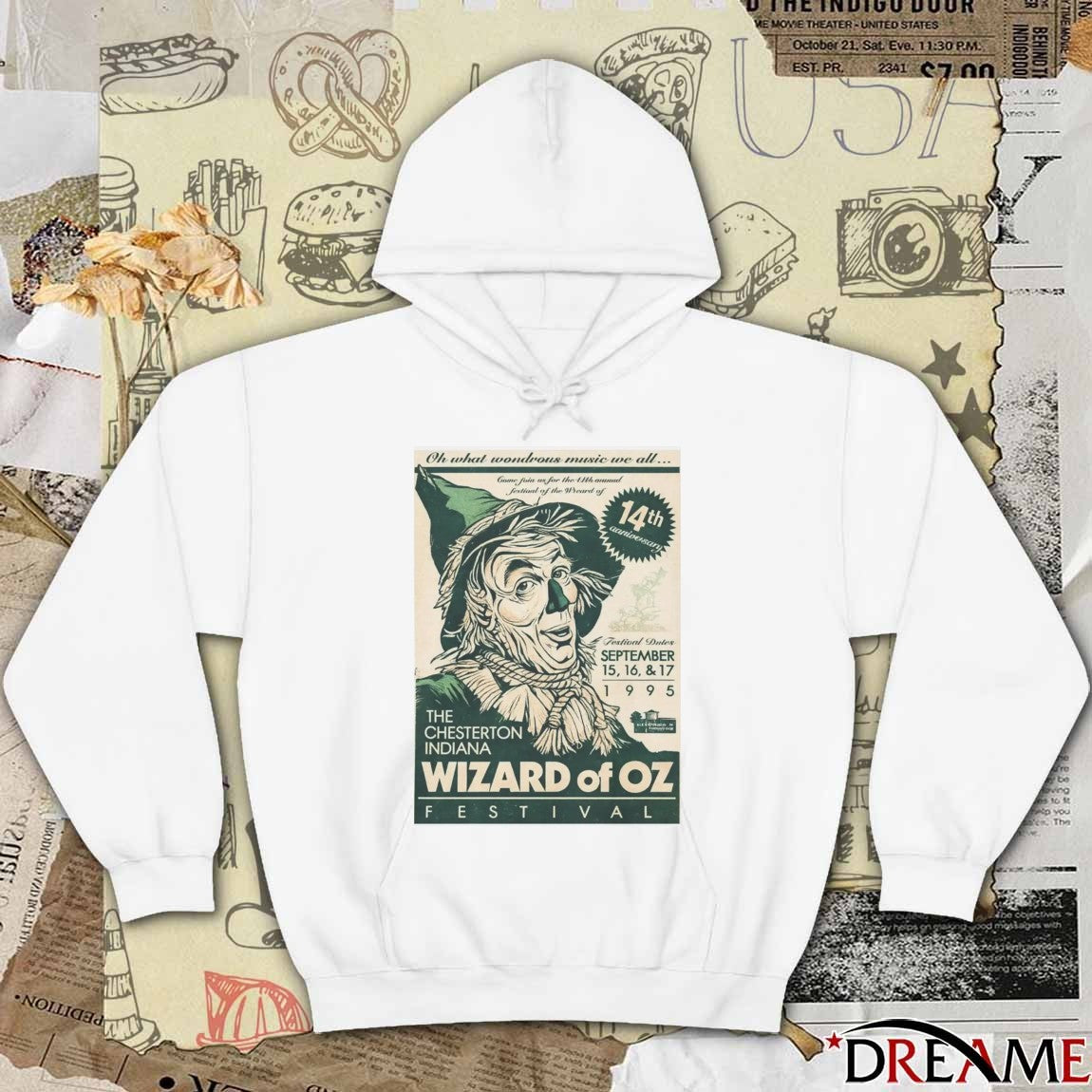 The Chesterton Indiana Wizard Of OZ Festival Dates September 15-17 1995 Poster t-shirt