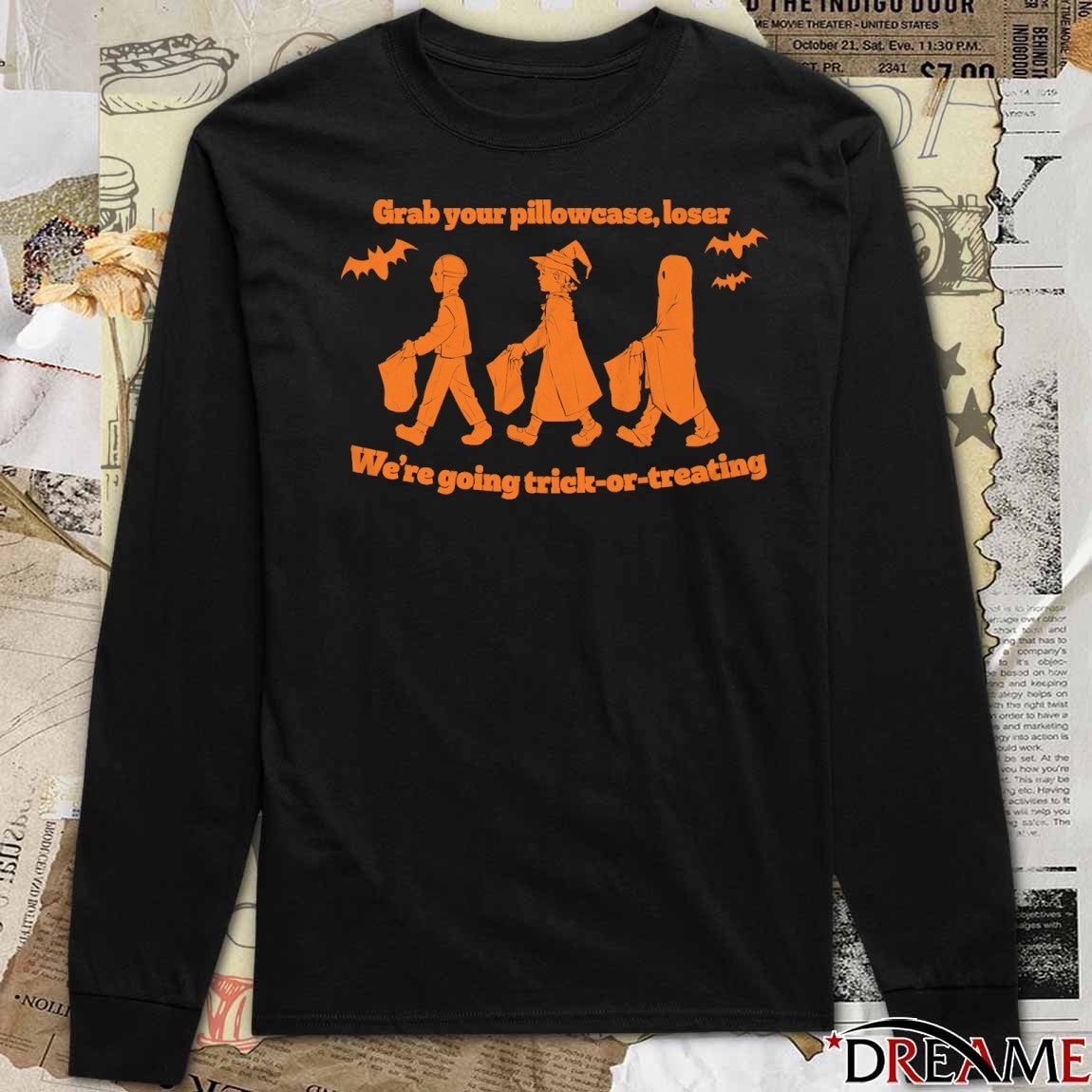 The Chivery Grab Your Pillowcase Loser We’re Going Trick-Or-Treating Halloween 2025 t-shirt