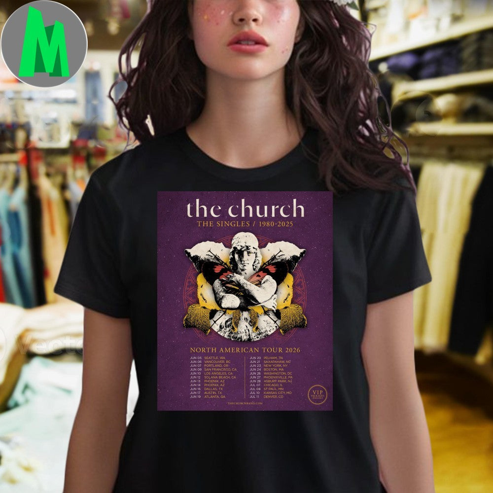 The Church The Singles 1980-2025 North American Tour 2026 Concert T-Shirt