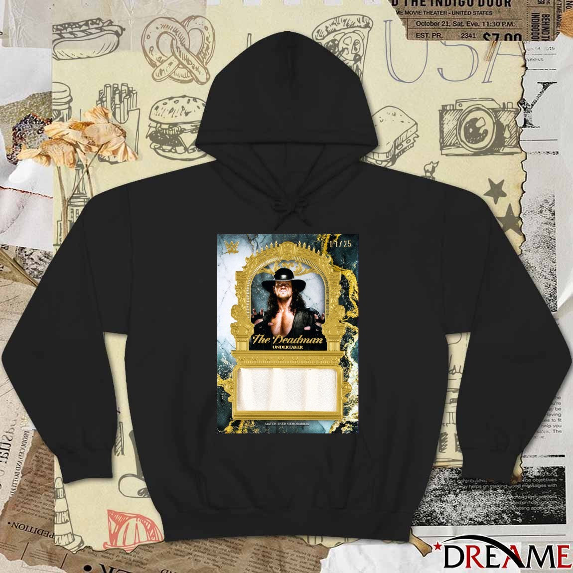 The Deadman Undertaker Match-Used Memorabilia t-shirt