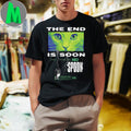 The End Is Soon & There Is No Spoon Cyberpunk Cat Graphic T-Shirt