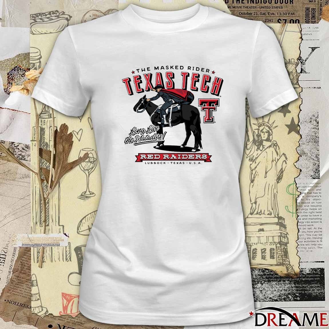 The Masked Rider Texas Tech Red Raiders Fast Fearless Long LIve The Matadors Lubbock Texas USA t-shirt