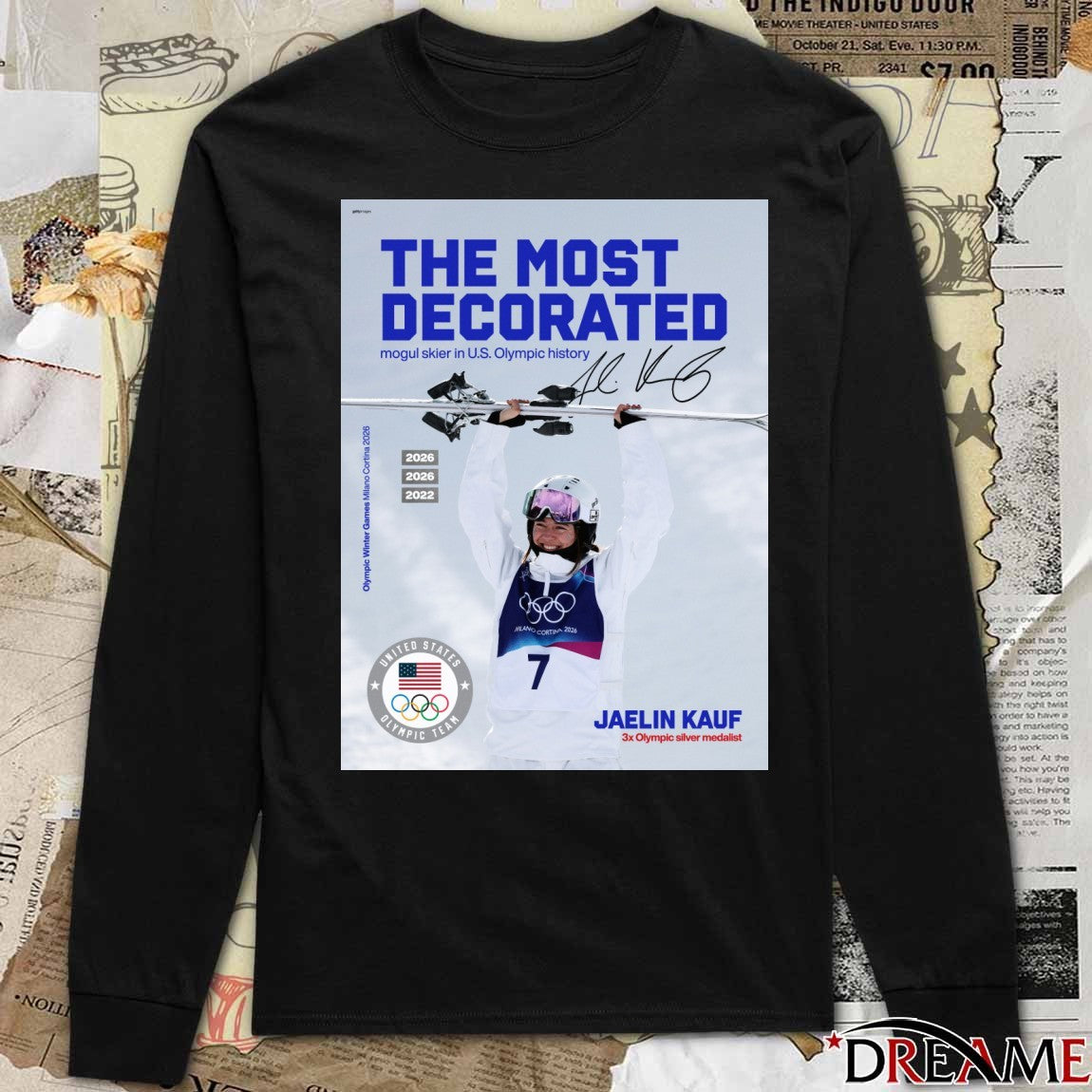 The Most Decorated Mogul Skier In US Olympic History Jaelin Kauf Signature t-shirt