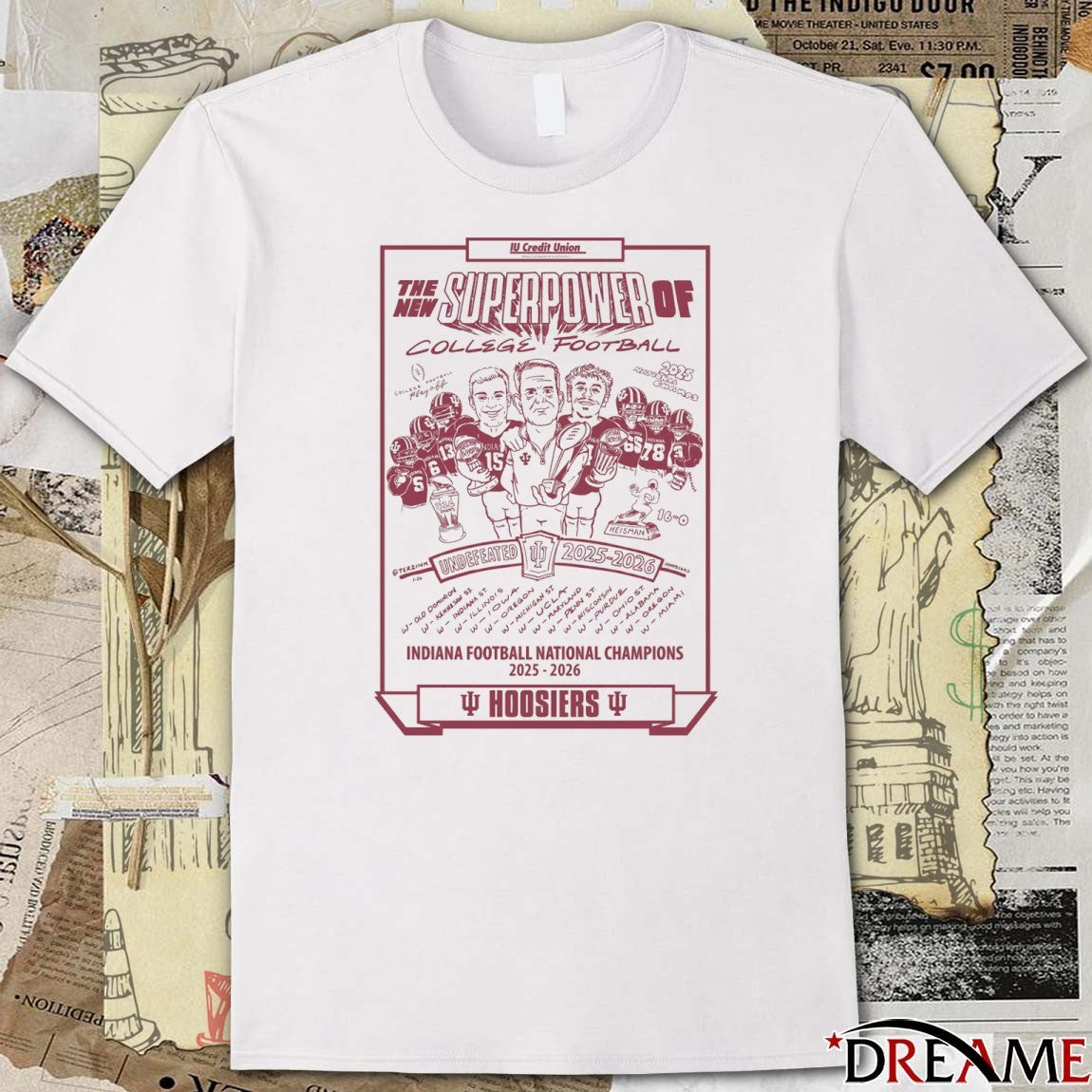 The New Superpower Of College Football Undefeated 2025-2026 Indiana Football National Champions t-shirt