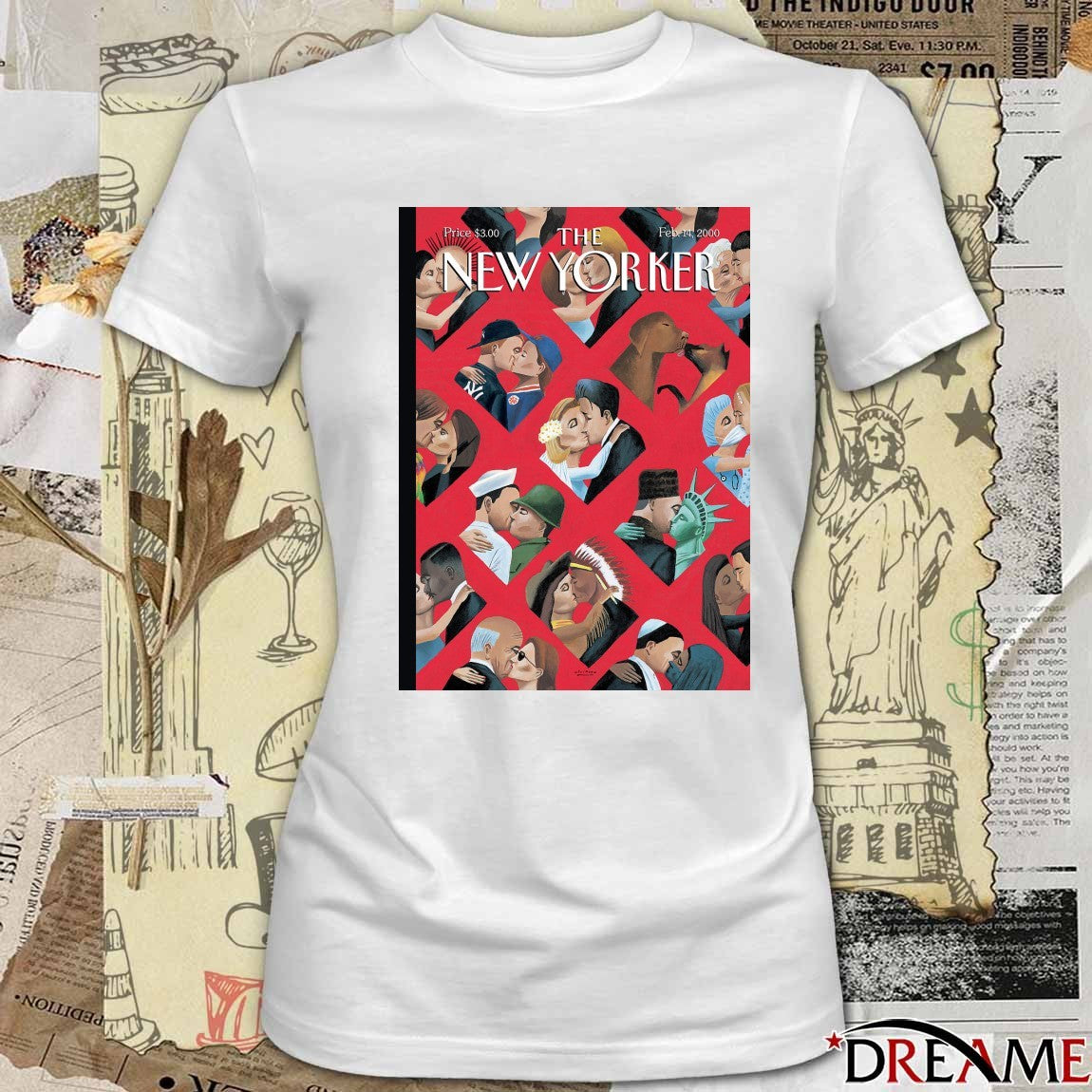 The New Yorker Feb 14 2000 Love is love Poster t-shirt