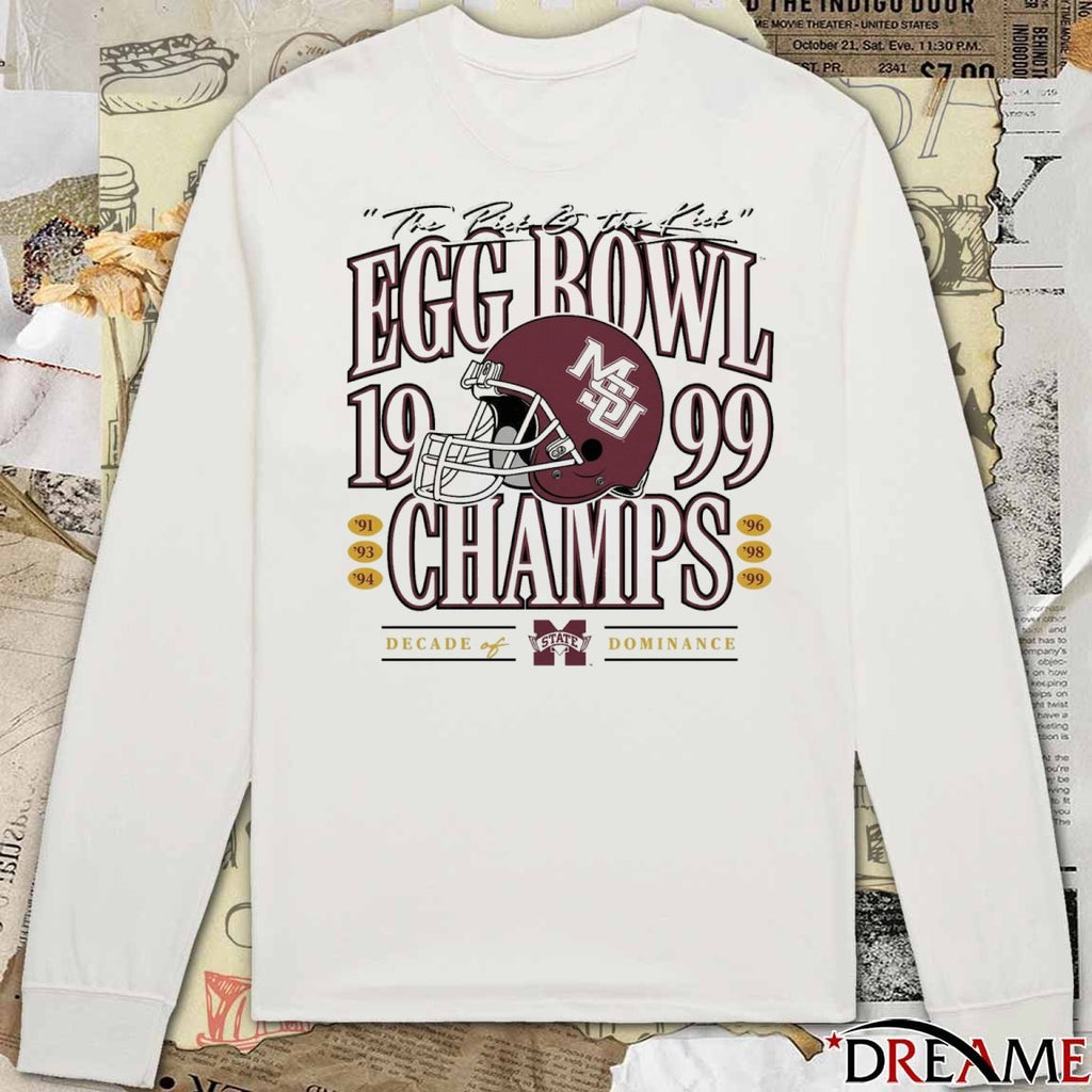 The Pick And The Kick Mississippi State Bulldogs 99 Egg Bowl Champs Decade Dominance t-shirt