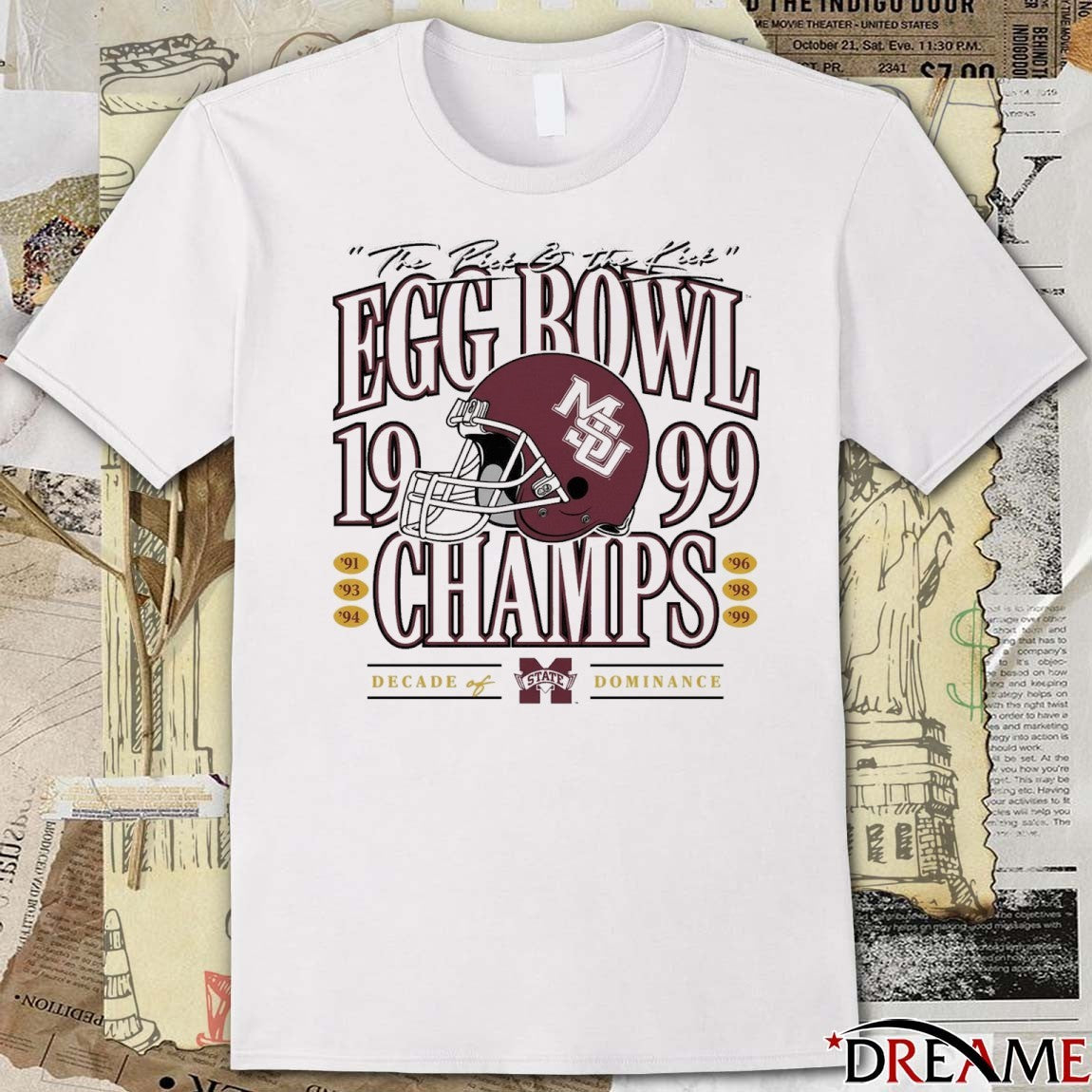 The Pick And The Kick Mississippi State Bulldogs 99 Egg Bowl Champs Decade Dominance t-shirt