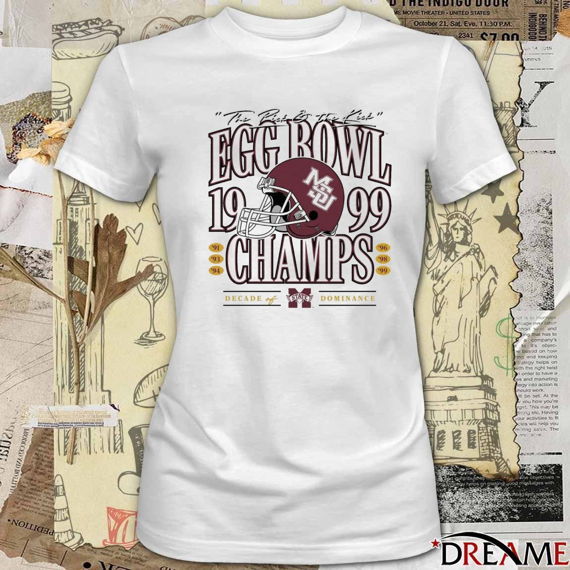 The Pick And The Kick Mississippi State Bulldogs 99 Egg Bowl Champs Decade Dominance t-shirt