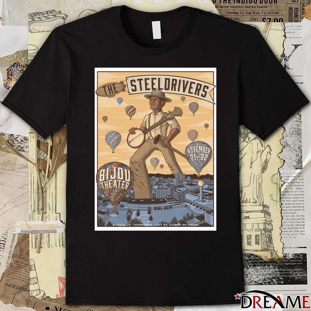 The Steeldrivers At Bijou Theatre November 21,22 2025 Knoxville TN Poster t-shirt