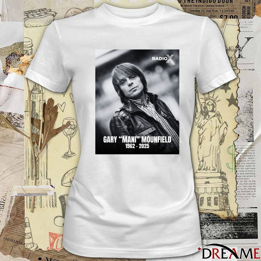 The Stone Roses Legend Gary Mani Mounfield Has Died 1962 – 2025 Poster t-shirt