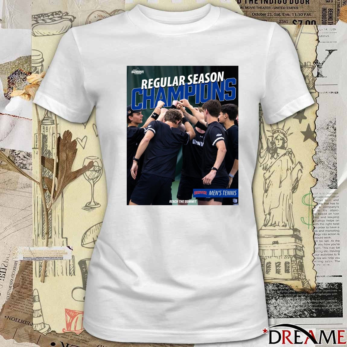The Summit League 2026 Regular Season Champions Denver Men’s Tennis Poster t-shirt