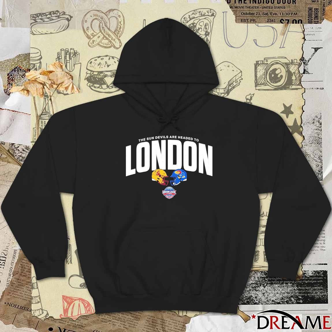 The Sun Devils Are Headed To London Arizona State Sun Devils Vs Kansas Jayhawks t-shirt