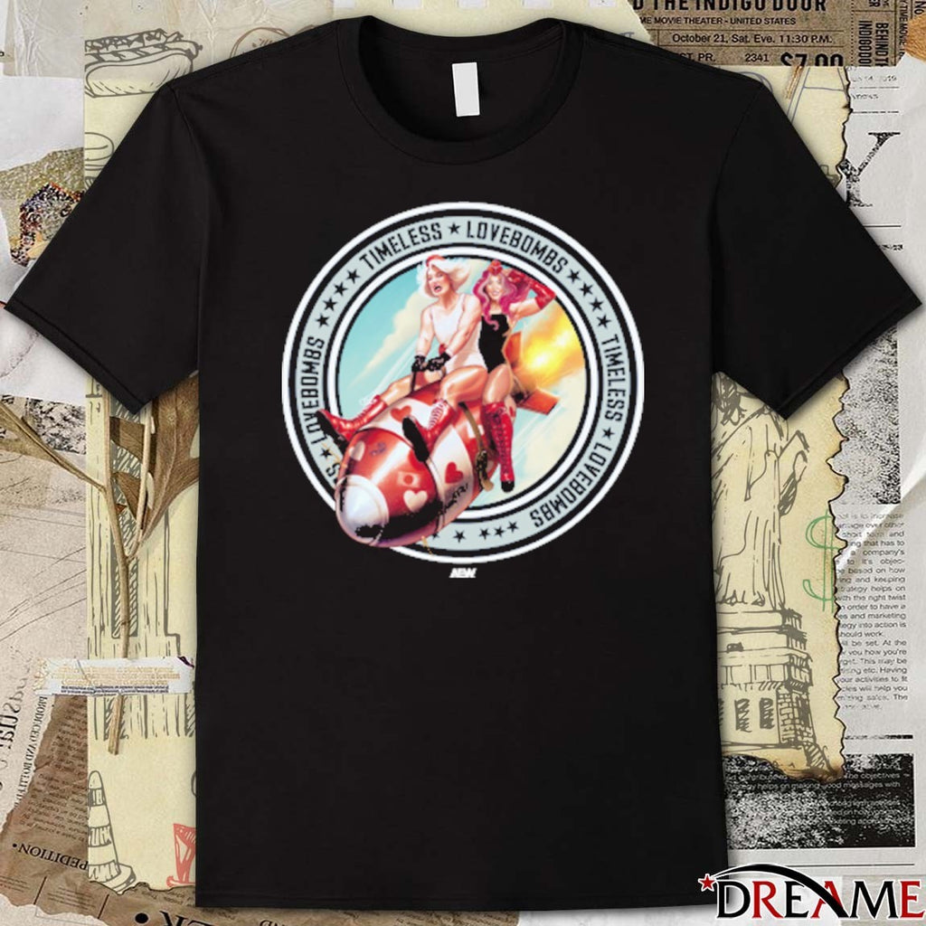 The Timeless Love Bombs Bombs Away AEW 2025 t-shirt