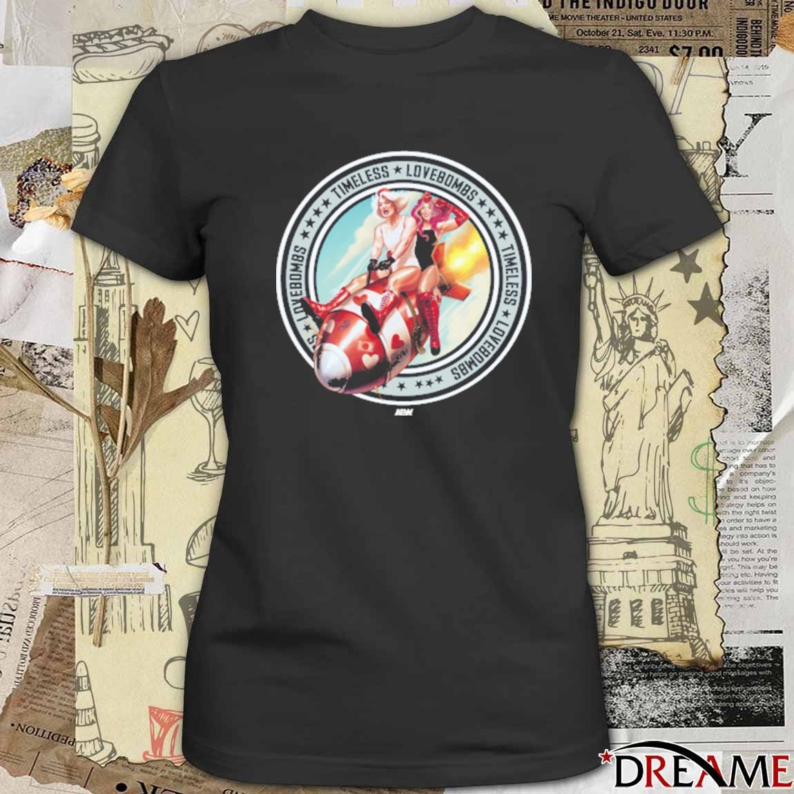 The Timeless Love Bombs Bombs Away AEW 2025 t-shirt