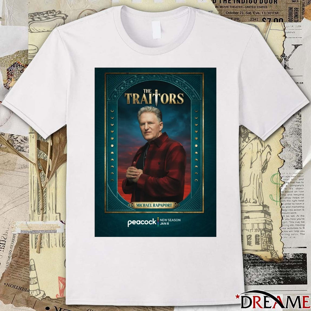 The Traitors Michael Rapaport Peacock New Season January 8 2026 Poster t-shirt