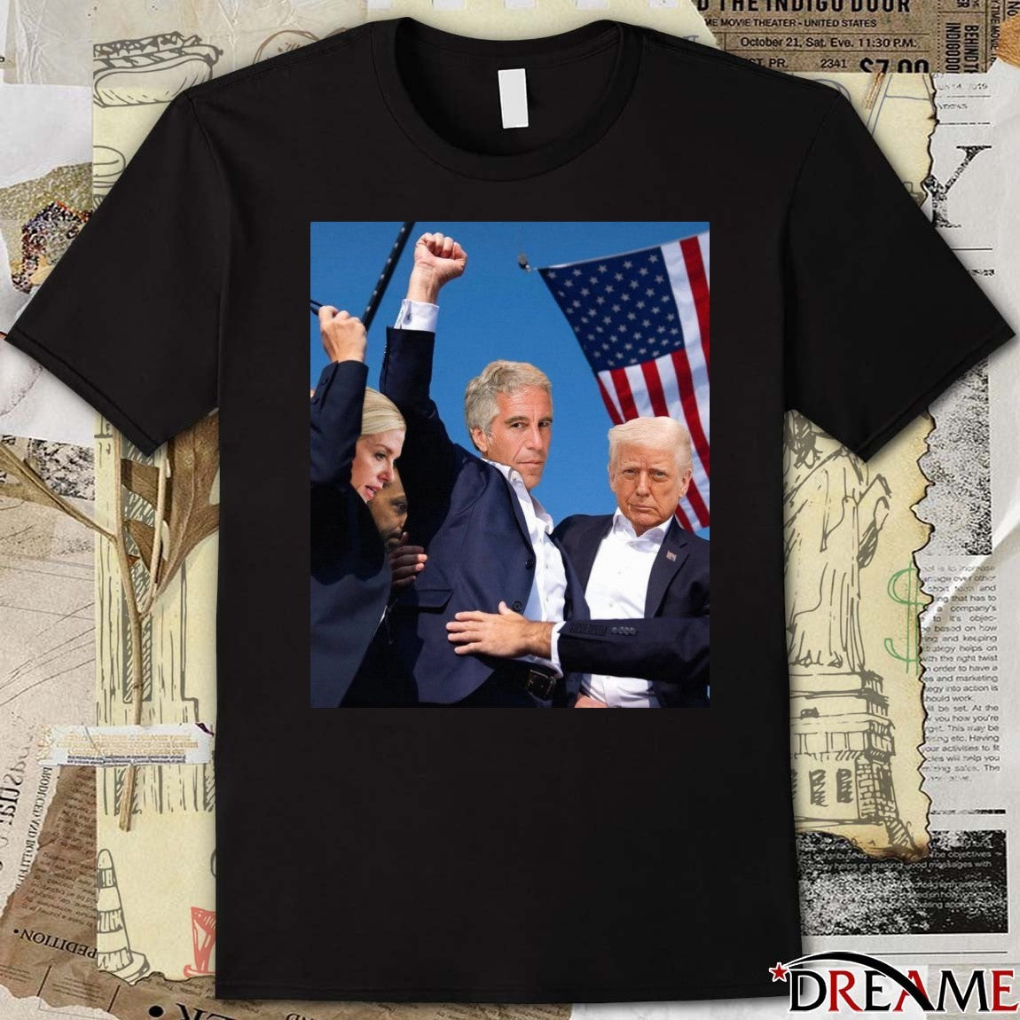 The United States Is Ruled By A Pedo Elite Donald Trump and Jeffrey Epstein t-shirt