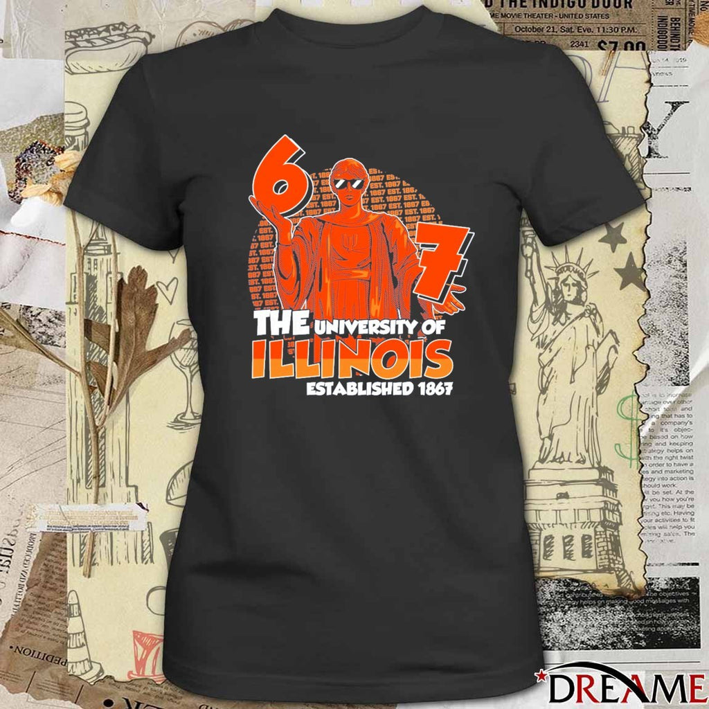 The University Of Illinois Fighting Illini Established 1867 2026 Ncaa Division I Men’s Basketball t-shirt