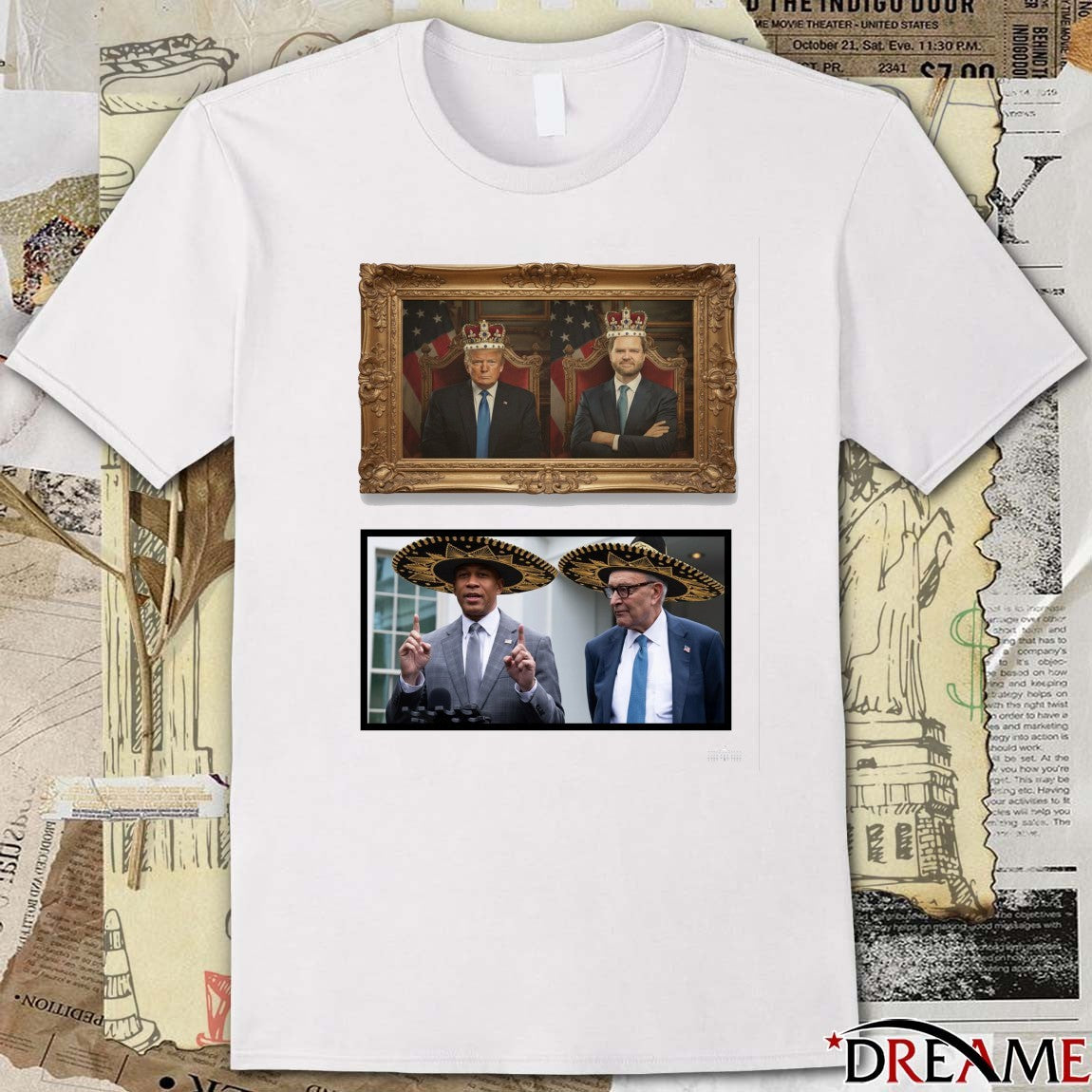 The White House Donald Trump And J.D. Vance Wearing Crowns And Sitting On Thrones Meme t-shirt