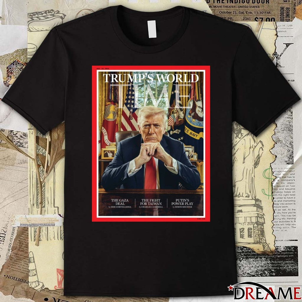 The White House Trump’s World So Happy To Be Living In It 2025 Poster t-shirt