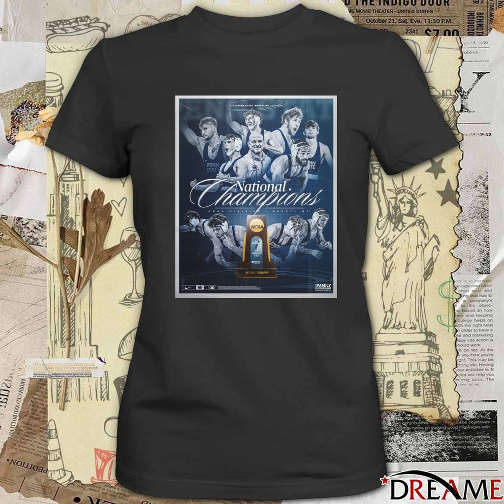 This Is Penn State Wrestling Lives Here Nation Champions NCAA 2026 Division I Wrestling Poster t-shirt