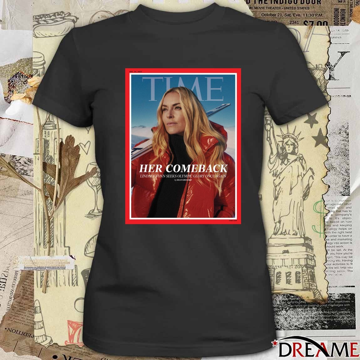 Time Her Comeback Lindsey Vonn Seeks Olympic Glory Once Again November 24 2025 Poster t-shirt