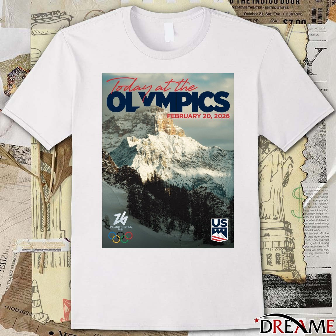 Today at the OLYMPICS FEBRUARY 20, 2026 U.S. Ski and Snowboard Team t-shirt