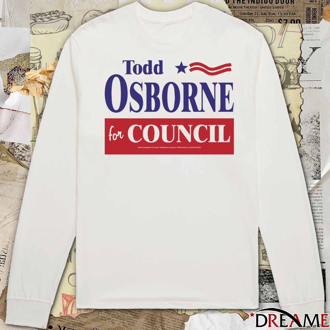 Todd Osborne For Council Loveland, Ohio 2025 t-shirt