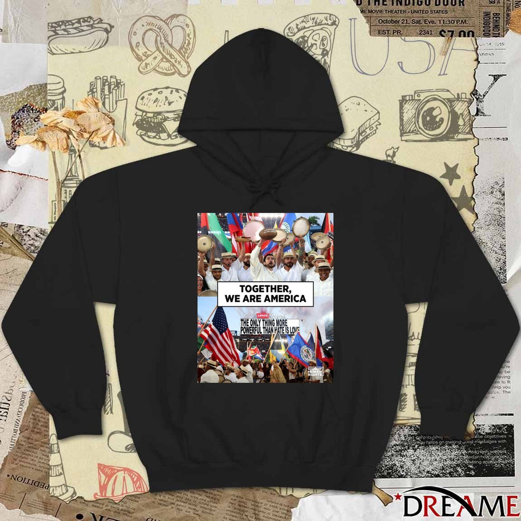 Together We Are America The Only Thing More Powerful Than Hate Is Love Poster t-shirt