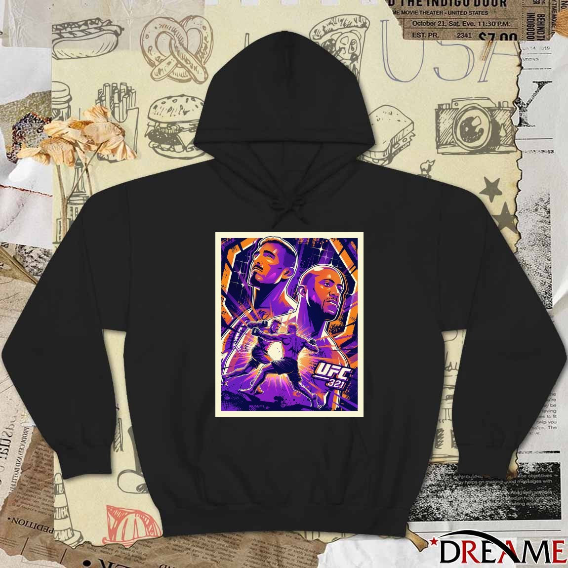 Tom Aspinall vs Ciryl Gane UFC 321 Artist Series Poster t-shirt