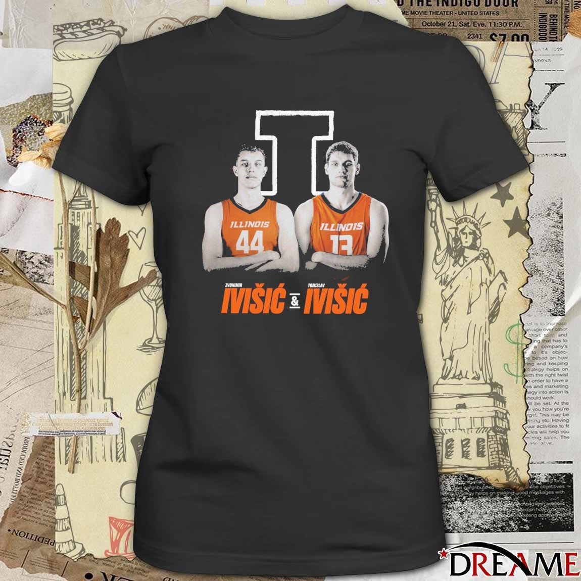 Tomislav Ivisic Ivisic Brothers 2 Illinois Fighting Illini Basketball t-shirt