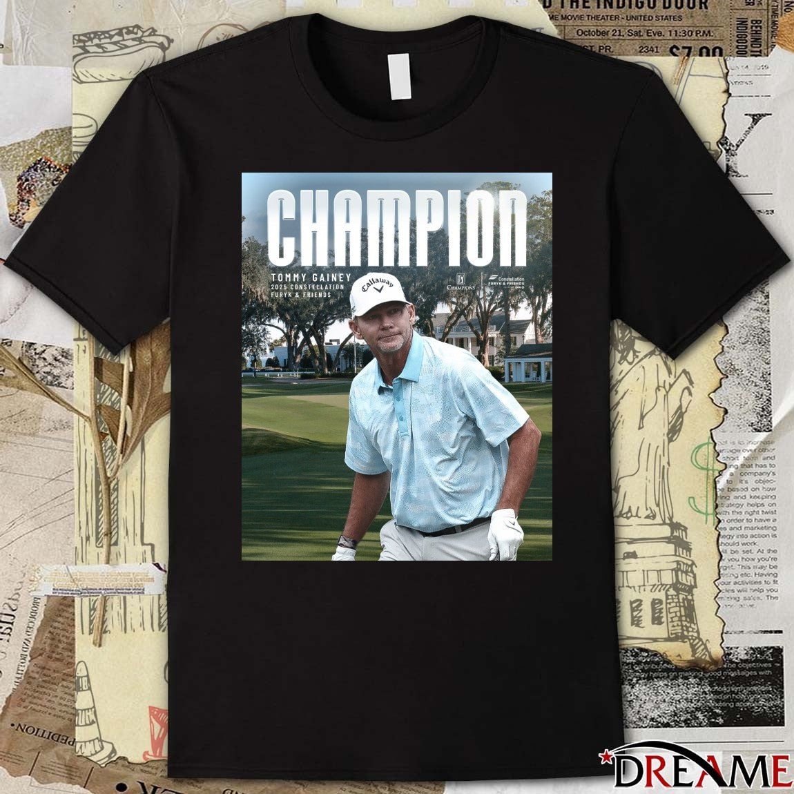 Tommy Gainey 2025 Constellation Furyk and Friends PGA Tour Poster t-shirt