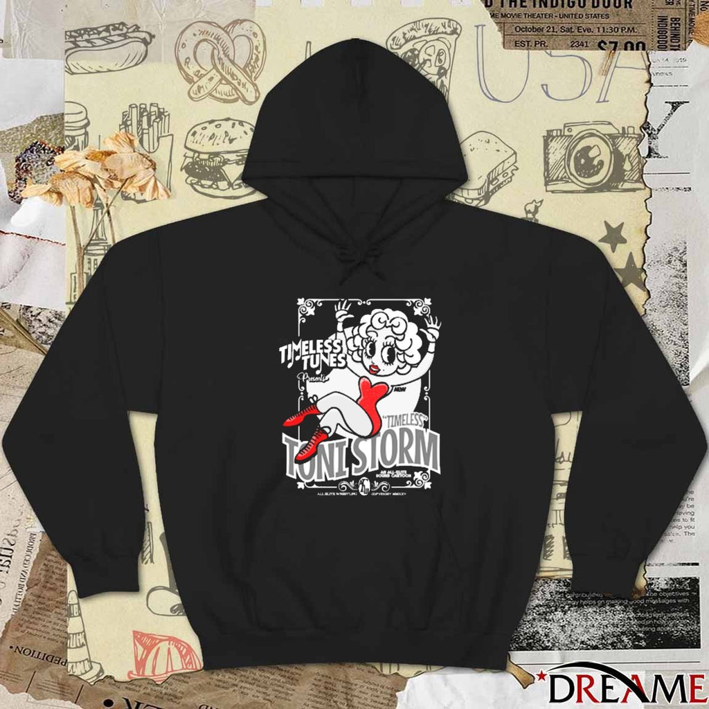 Toni Storm Timeless Tunes An All Elite Sound Cartoon AEW 2025 Fanart t-shirt