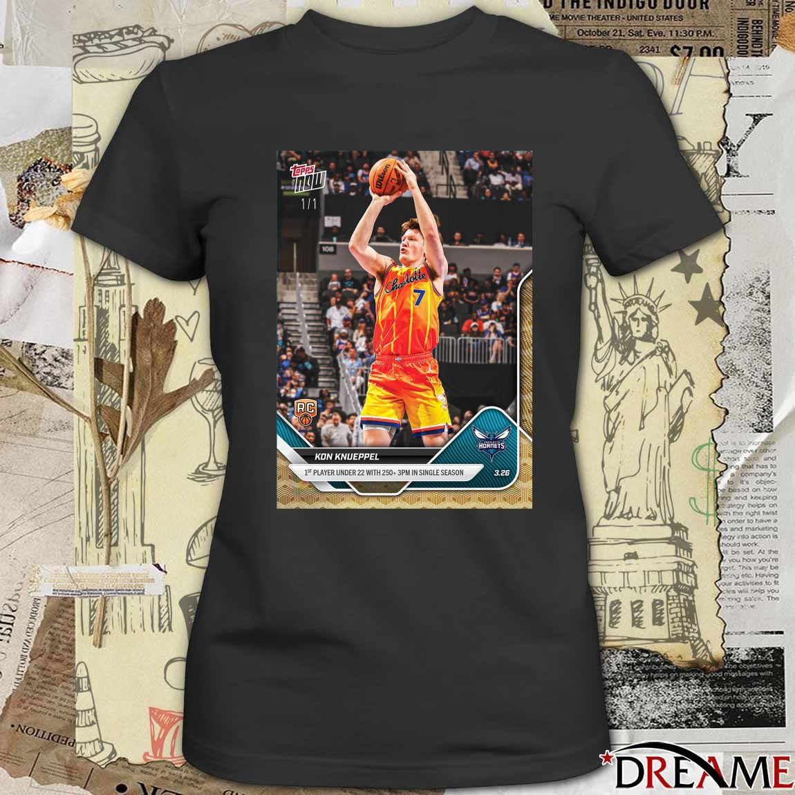 Topps Kon Knueppel 1st Player Under 22 With 250 3pm In Single Season Poster t-shirt