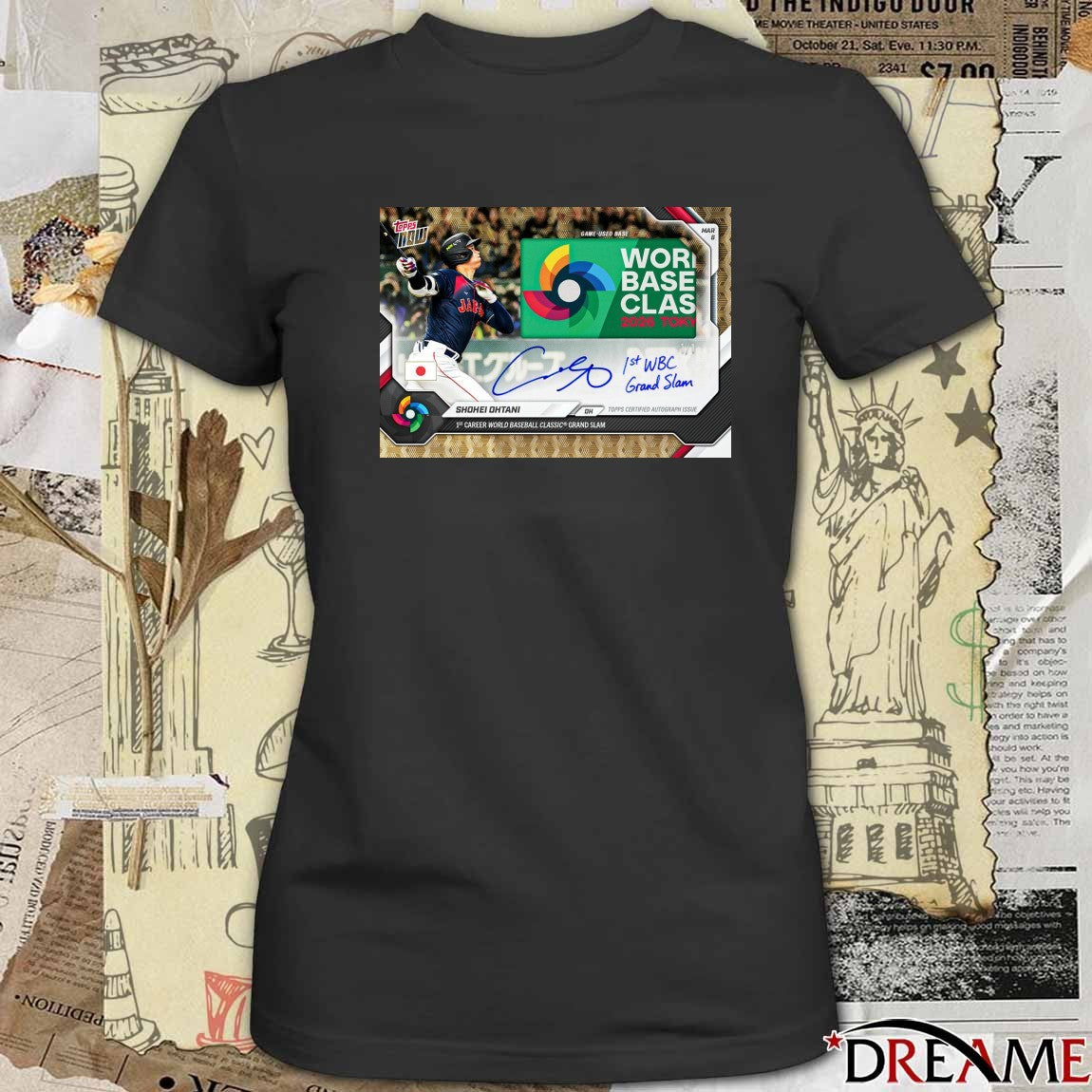 Topps Now Shohei Ohtani 1st Career World Baseball Classic Grand Slam Signature t-shirt