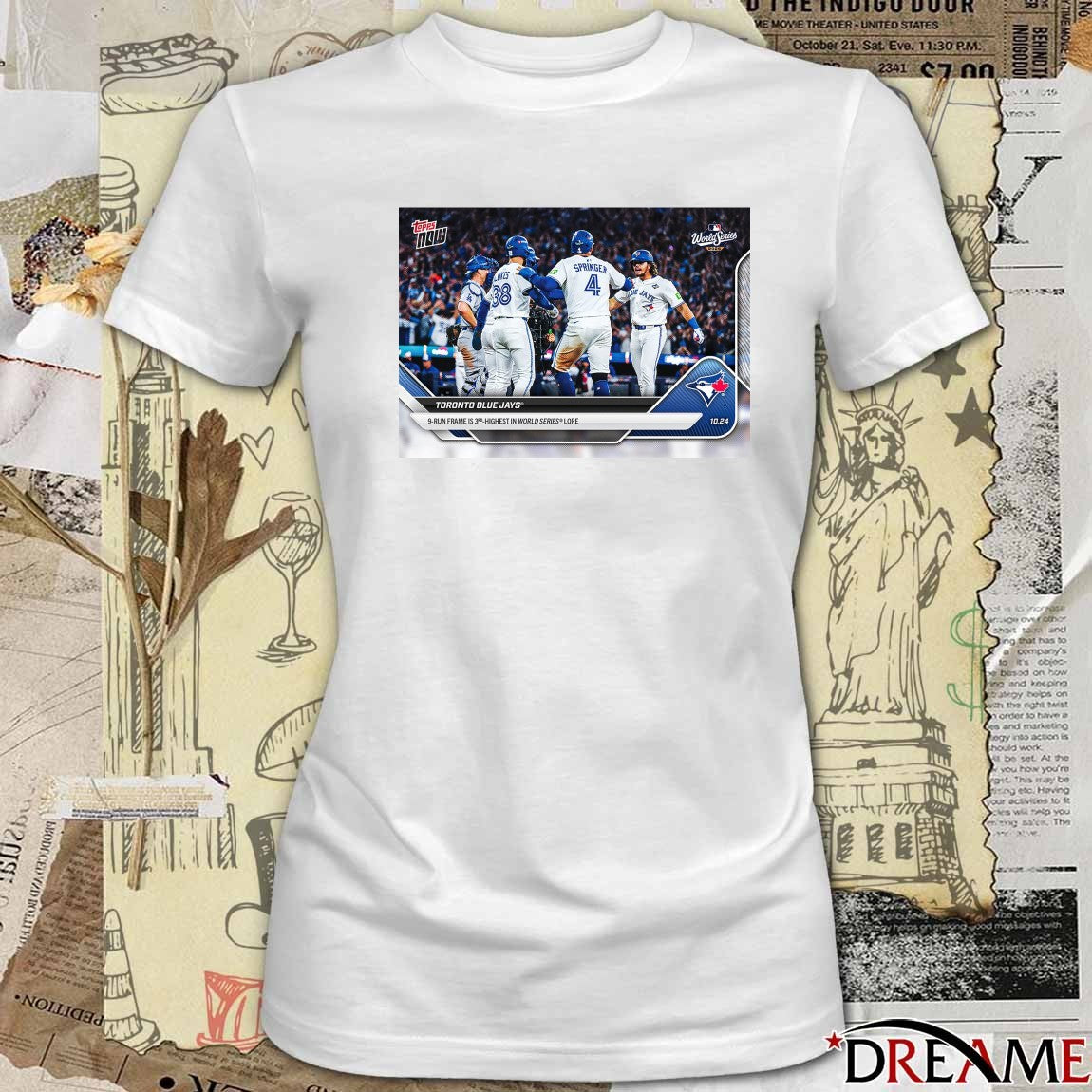 Toronto Blue Jays 2025 MLB Topps 9-Runs Frame Is 3rd Highest In World Series Lore t-shirt