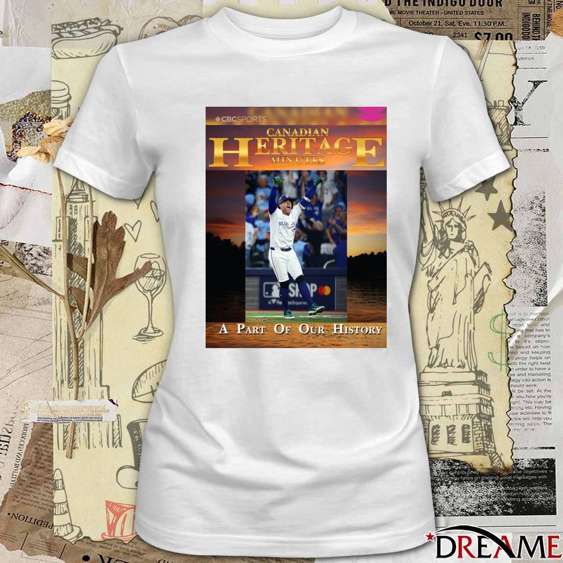 Toronto Blue Jays Canadian Heritage Minutes A Part Of Our History Poster t-shirt